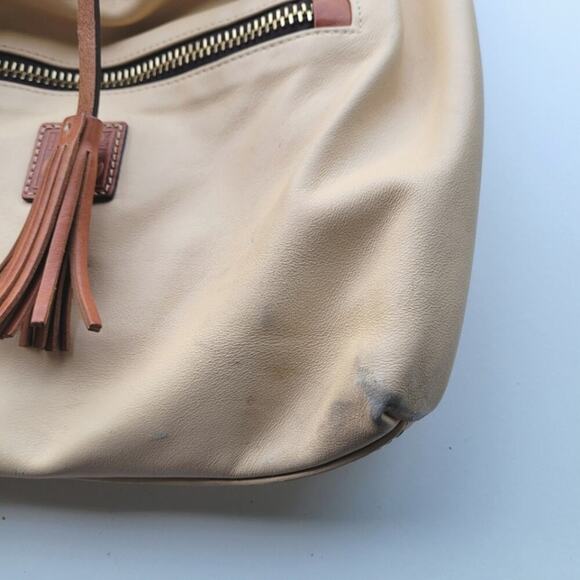 Dooney & Bourke Florentine Large Logan Cream Drawstring Shoulder Bag - Picture 5 of 15